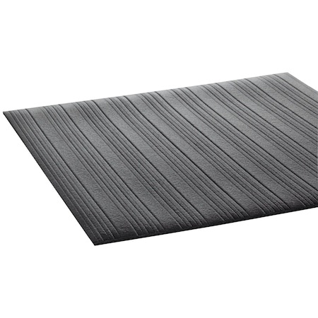 Crown Matting Technologies Antifatigue Mat, 105' L x 3' W, 1/8" Thickness, PVC Foam, Black GD1N836BK